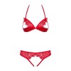 870-SEC-3 Ensemble ouvert 2 pcs - Rouge