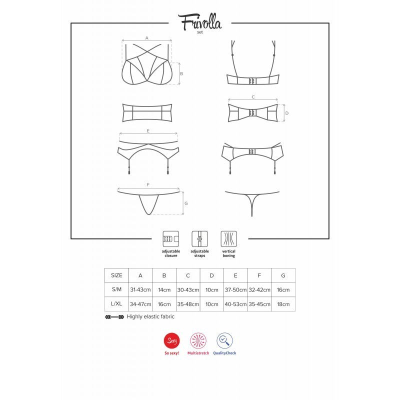 Frivolla Ensemble 4 pcs - Noir