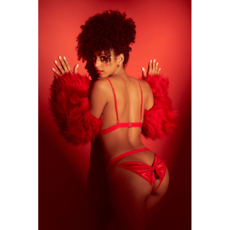 Ensemble 2 pièces Mapalé bonnets ouverts avec nœuds 