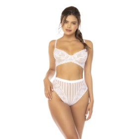 Ensemble 2 pièces blanc Emberly, soutien gorge et culotte taille haute 