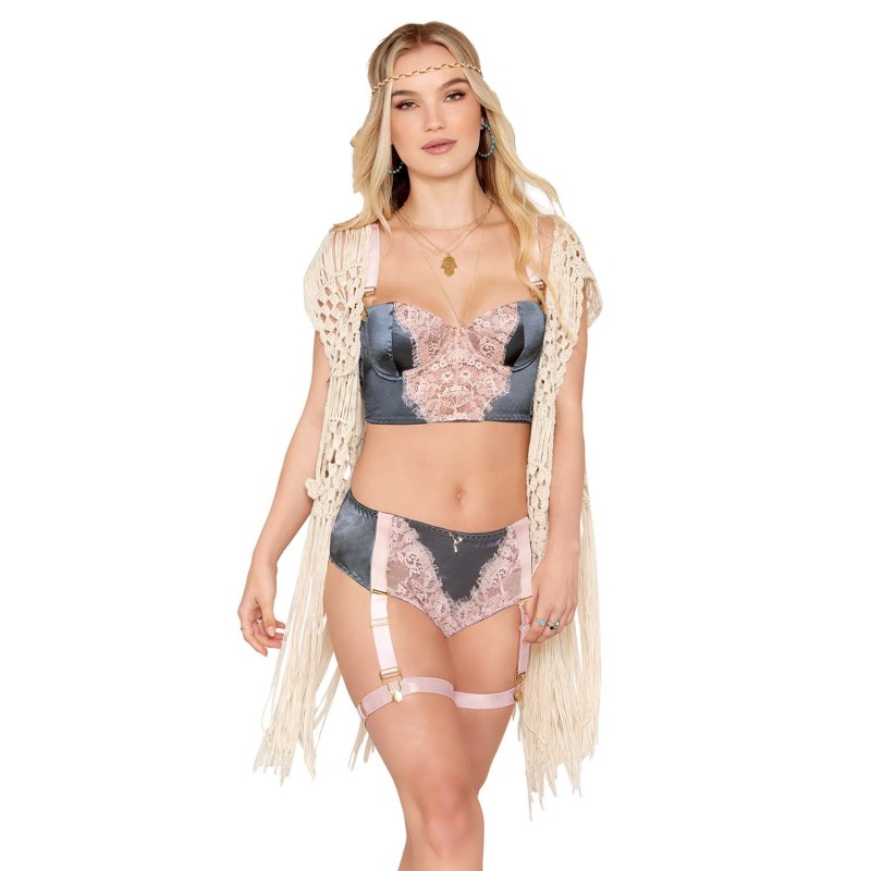 Ensemble soutien-gorge et culotte porte-jarretelles vintage 