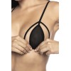 3 pièces de lingerie en résille noire 