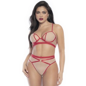 Ensemble deux pièces chair et rouge 