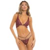 Ensemble 2 pièces rouge bordeaux comprenant soutien gorge et string 