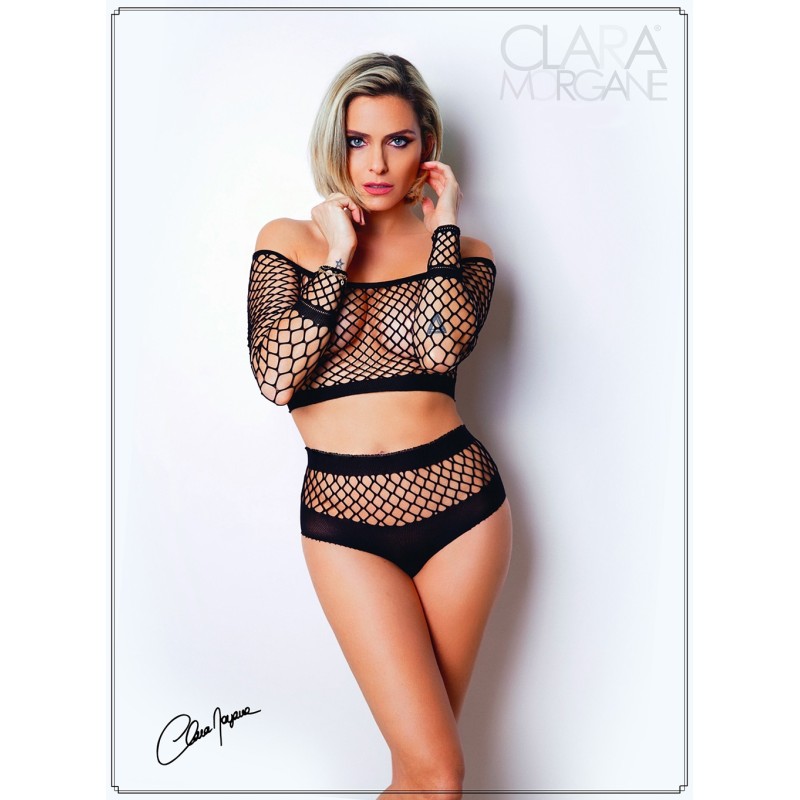 Ensemble 2 pièces résille grosse maille - Le Numéro 1 - Collection Ensemble  