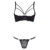 Ensemble soutien-gorge demi seins a armatures et string 