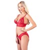 Ensemble 2 pièces rouge dentelle 
