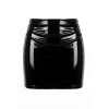 Jupe noire en simili cuir avec zip Lara  Be lily Mode