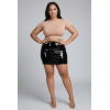 Jupe noire en simili cuir avec zip Lara  Be lily Mode