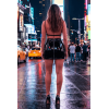 Jupe noire en simili cuir avec zip Lara  Be lily Mode