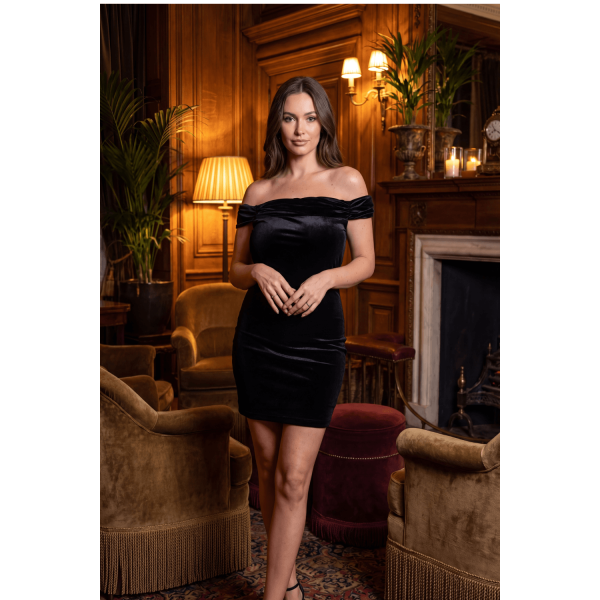 Robe velours noir Giulia  Be lily Mode