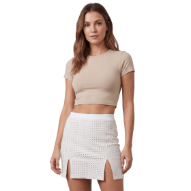Jupe courte blanche Cassandra  Be lily Mode