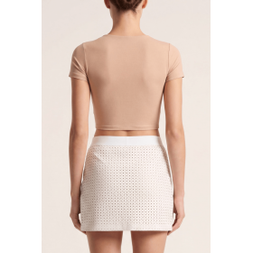 Jupe courte blanche Cassandra  Be lily Mode