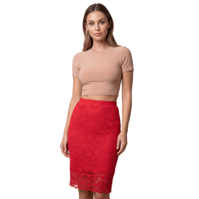 Jupe longue rouge Catalina  Be lily Mode