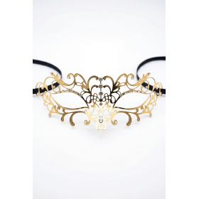 Masque Vénitien Elena Doré Strass | Annick Création