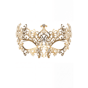 Masque Vénitien Chiara Rigide Doré Strass | Annick Création
