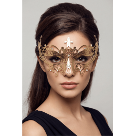 Masque vénitien en métal luxe et strass de la collection Be Lily accessoires