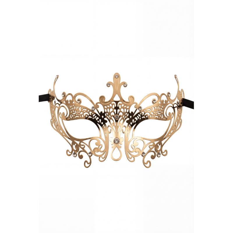 Masque vénitien en métal luxe et strass de la collection Be Lily accessoires