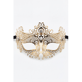 Masque Vénitien Ornella Doré Strass | Annick Création