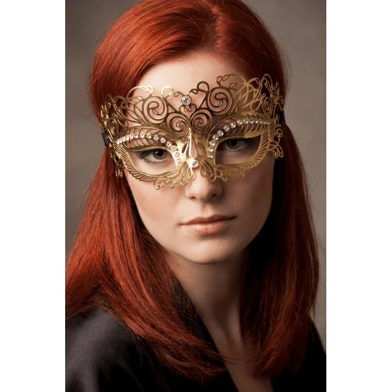 Masque Vénitien Giulia Doré Strass | Annick Création