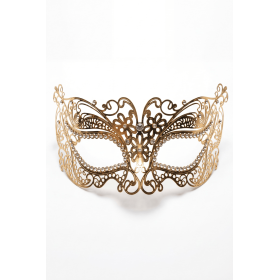 Masque vénitien en métal luxe et strass de la collection Be Lily accessoires