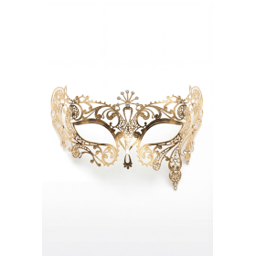 Masque vénitien en métal luxe et strass de la collection Be Lily accessoires