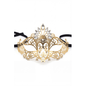 Masque vénitien en métal luxe et strass de la collection Be Lily accessoires