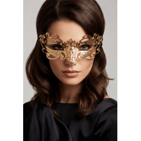Masque vénitien en métal luxe et strass de la collection Be Lily accessoires