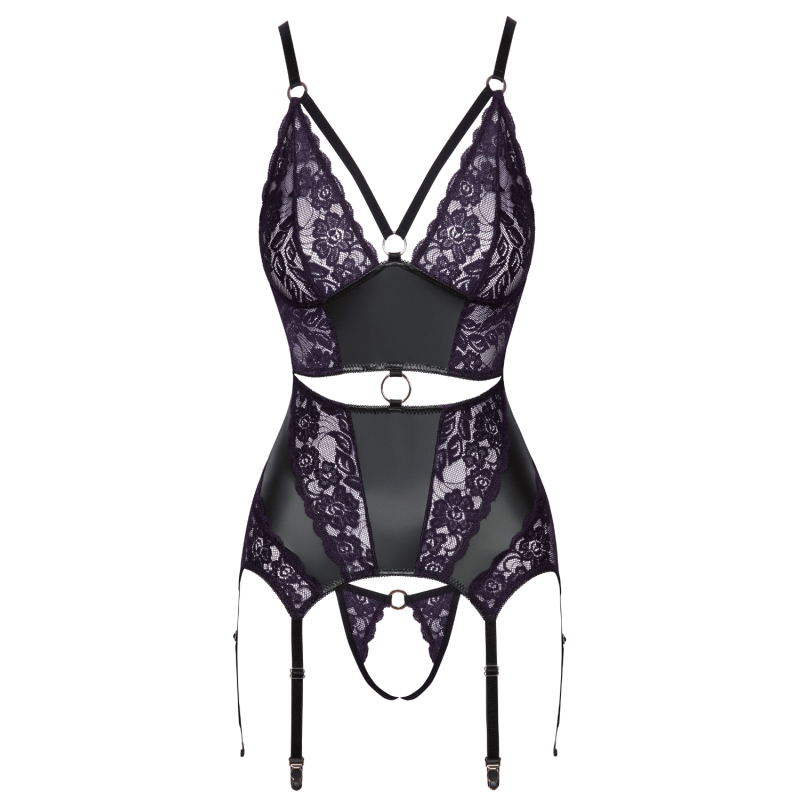 Guêpière porte-jarretelles et string assorti - Cottelli