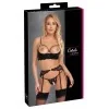 Ensemble lingerie ouverte noir dentelle Cotelli | 3 pièces