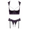 Ensemble lingerie ouverte violet - Cotelli Lingerie