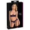 Ensemble lingerie ouverte violet dentelle - Cotelli Lingerie
