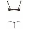 Ensemble dentelle seins nus & string ouvert noir - Cottelli