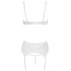 Ensemble lingerie 3 pièces blanc ouvert - Cottelli Lingerie