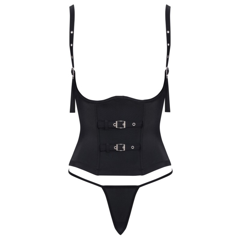 Ensemble corset seins nus noir - Cottelli PARTY