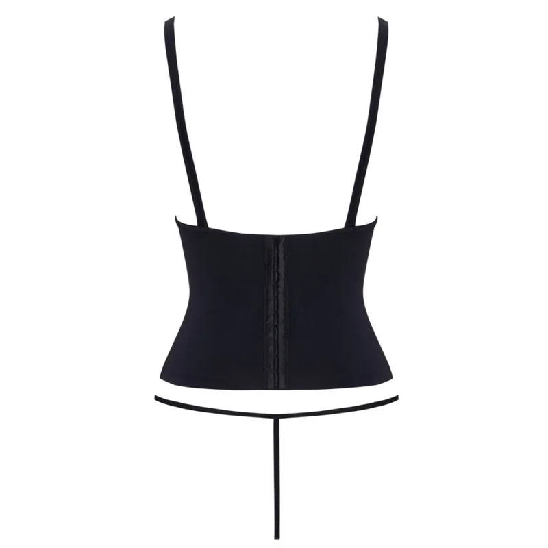 Ensemble corset seins nus noir Cottelli PARTY | Lingerie Séduction