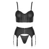 Ensemble lingerie 3 pièces avec porte-jarretelles - Cottelli PARTY