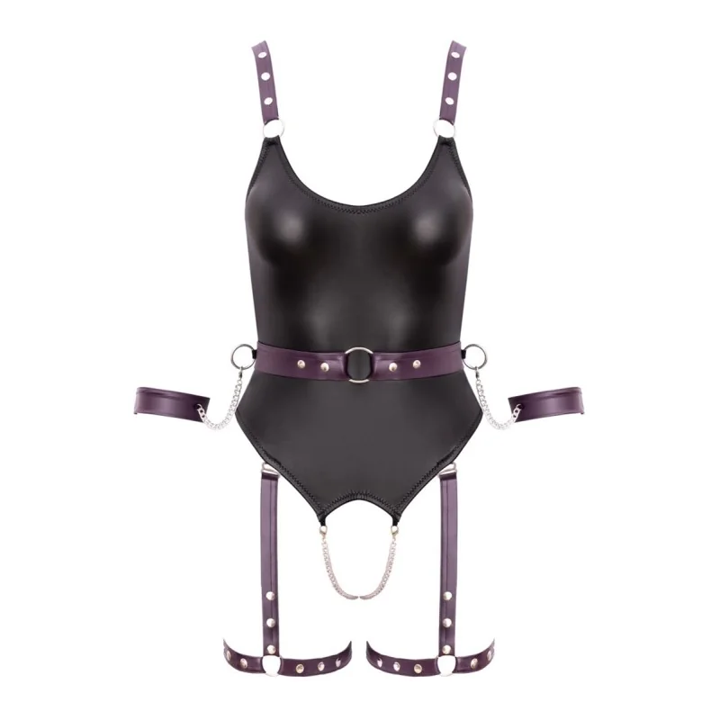 Body Bondage Jarretelles Ouvert Menottes - Cottelli