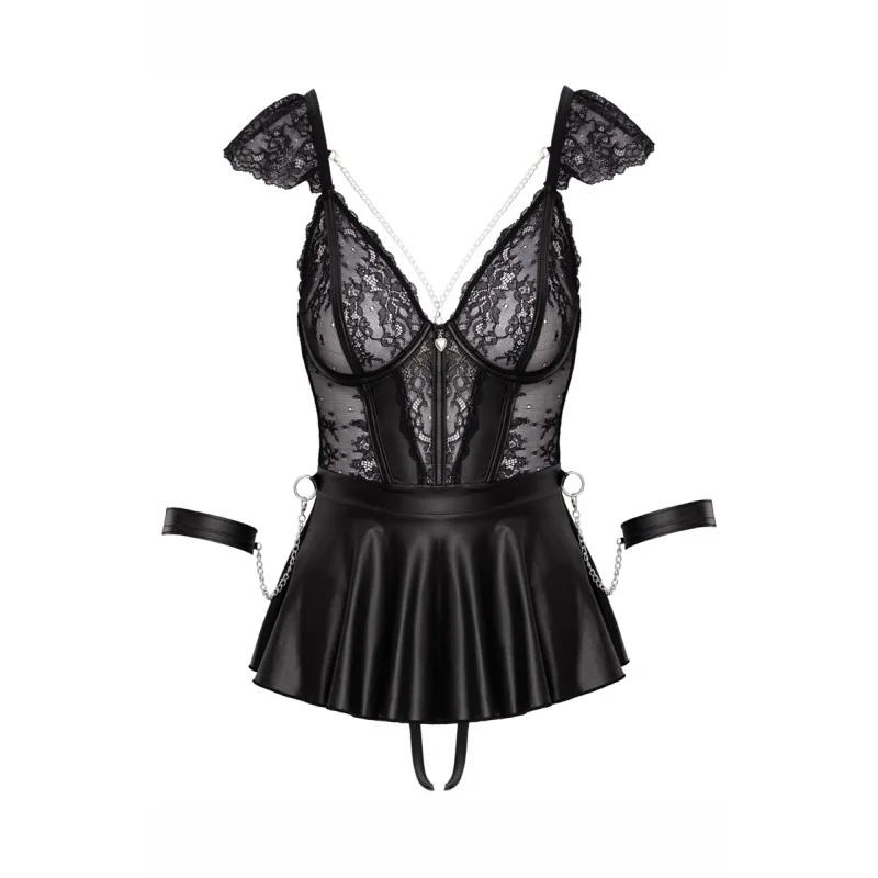 Ensemble 3 pièces lingerie Fetish - Cotelli Bondage