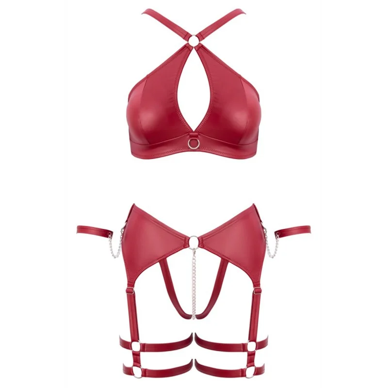 Ensemble BDSM Bordeaux Cottelli Bondage | Lingerie Audacieuse