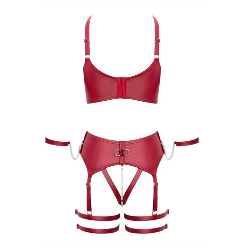 Ensemble BDSM Bordeaux Cottelli Bondage | Lingerie Audacieuse