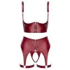 Ensemble Seins Nus 3 Pièces Rouge Bordeaux - Cottelli LINGERIE