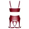 Ensemble Seins Nus 3 Pièces Rouge Bordeaux - Cottelli LINGERIE