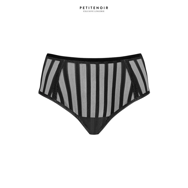 Culotte Tulle Rayé Transparent Taille Haute PETITENOIR