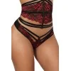 String Dentelle V-10038 Axami - Noir & Rouge Sensuel
