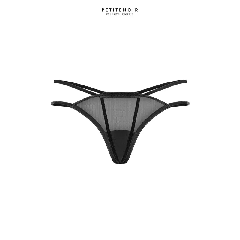 String double lanières tulle & velours – Lingerie féminine PETITENOIR