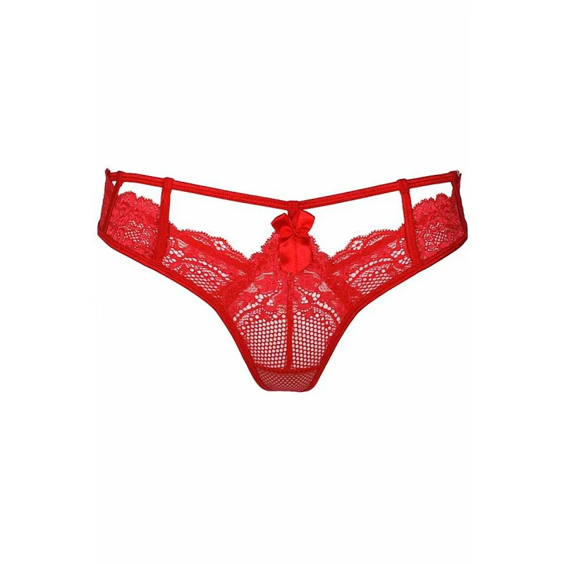 String V-8988 Axami - Dentelle Rouge Satinée Sexy