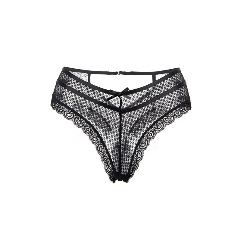 Tanga Noir Dentelle - Paris Hollywood