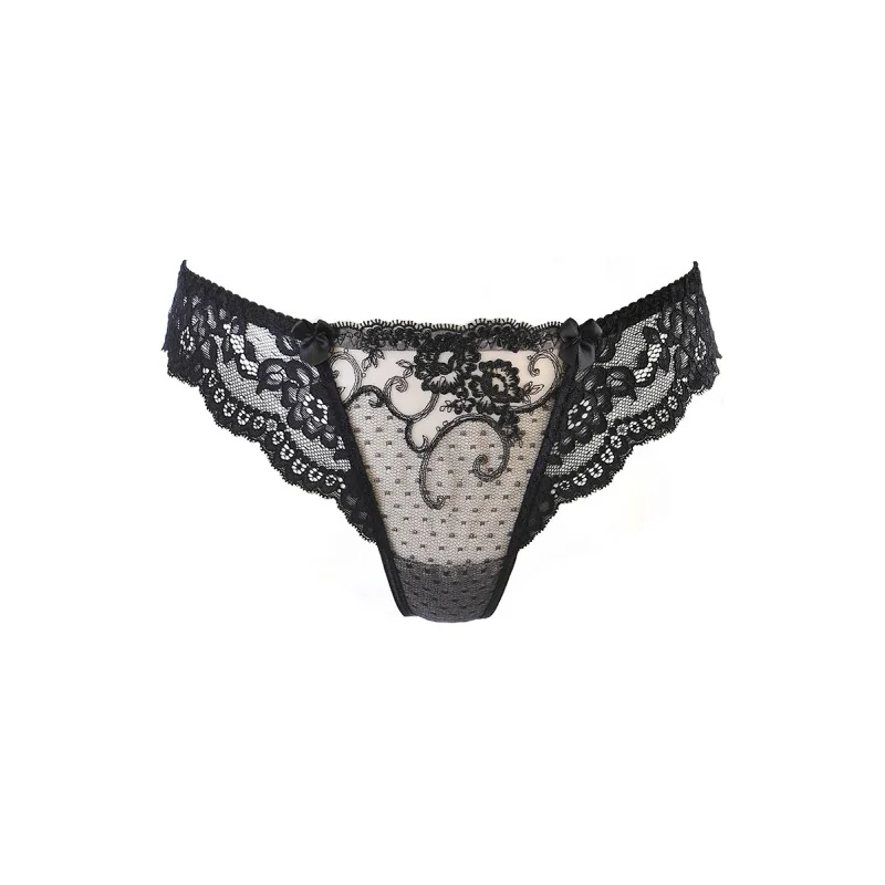 String Brésilien Noir Dentelle Axami V-10515 | Luxury Line