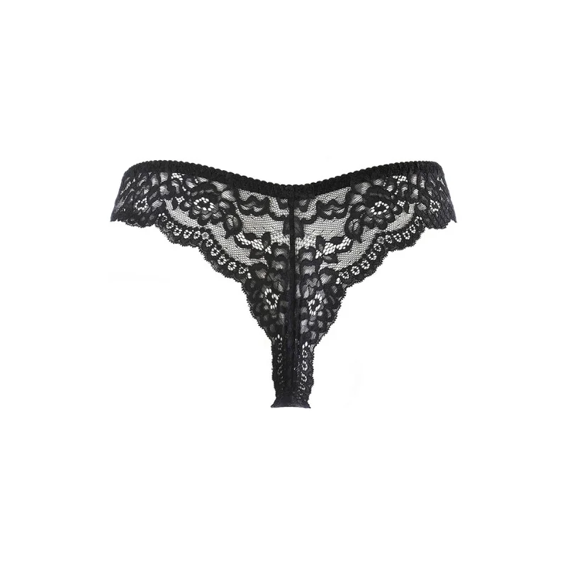 String Brésilien Noir Dentelle Axami V-10515 | Luxury Line